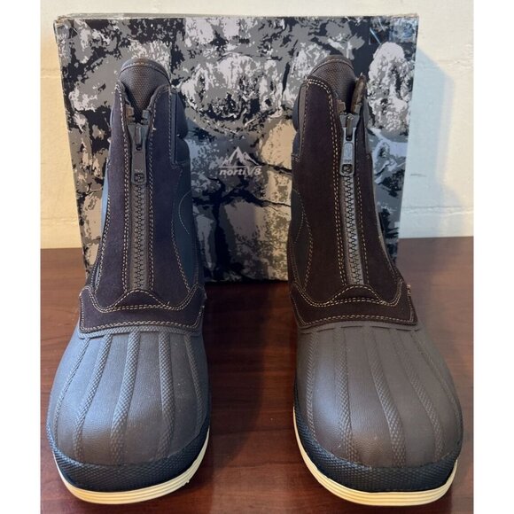 Nortiv 8 Thinsulate 170410-W Brown Insulated Waterproof Snow Boots Mens Sz 14 - Picture 3 of 12